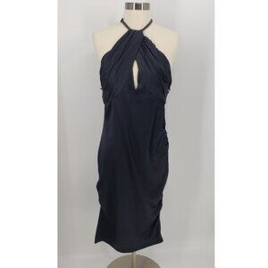 2004 Vintage Tom Ford for Gucci Black Silk Dress with Leather